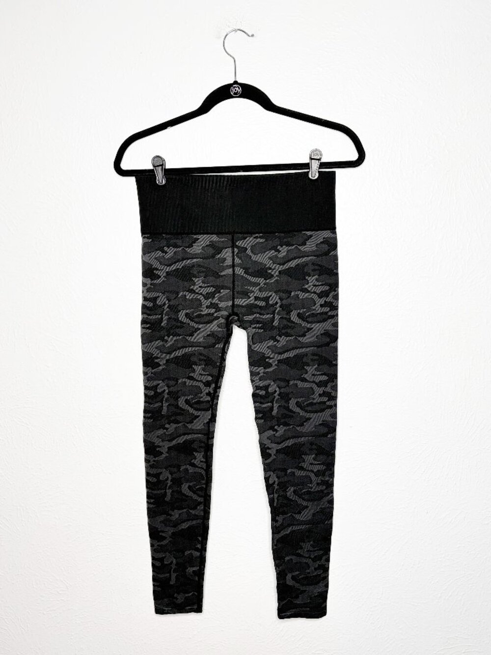 Soul Cycle Black Cropped Camo Leggings Women's Size Large